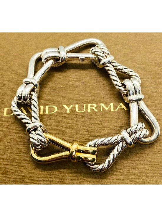 David Yurman Jewelry - David Yurman 14mm Thoroughbred Loop Chain Bracelet 925 750